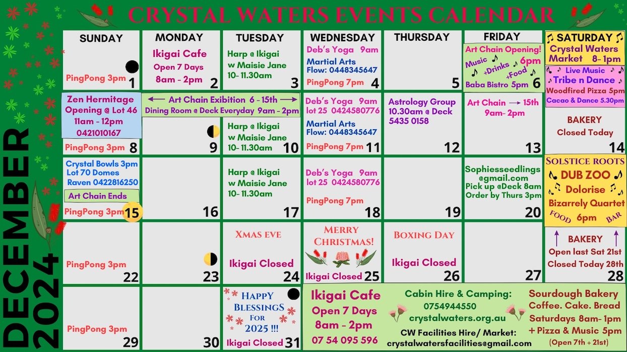 December Calendar 24 CW