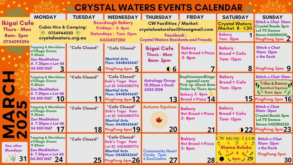 March calendar cw2025