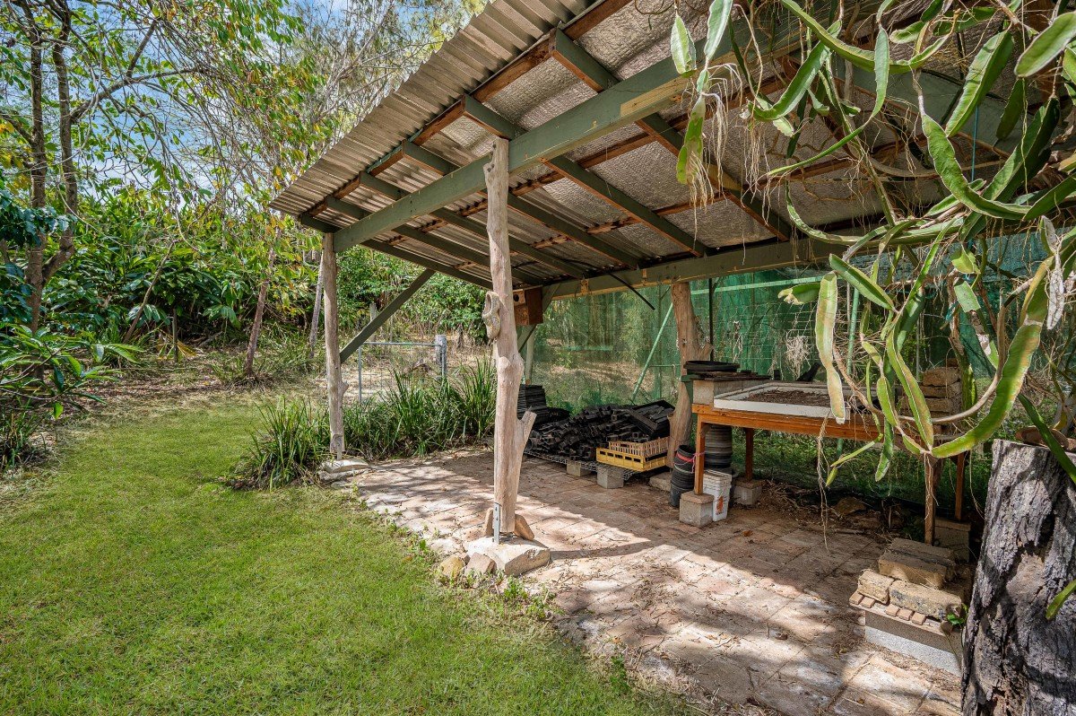 Covered outdoor garden seating at 35/65 Kilcoy Lane, Conondale