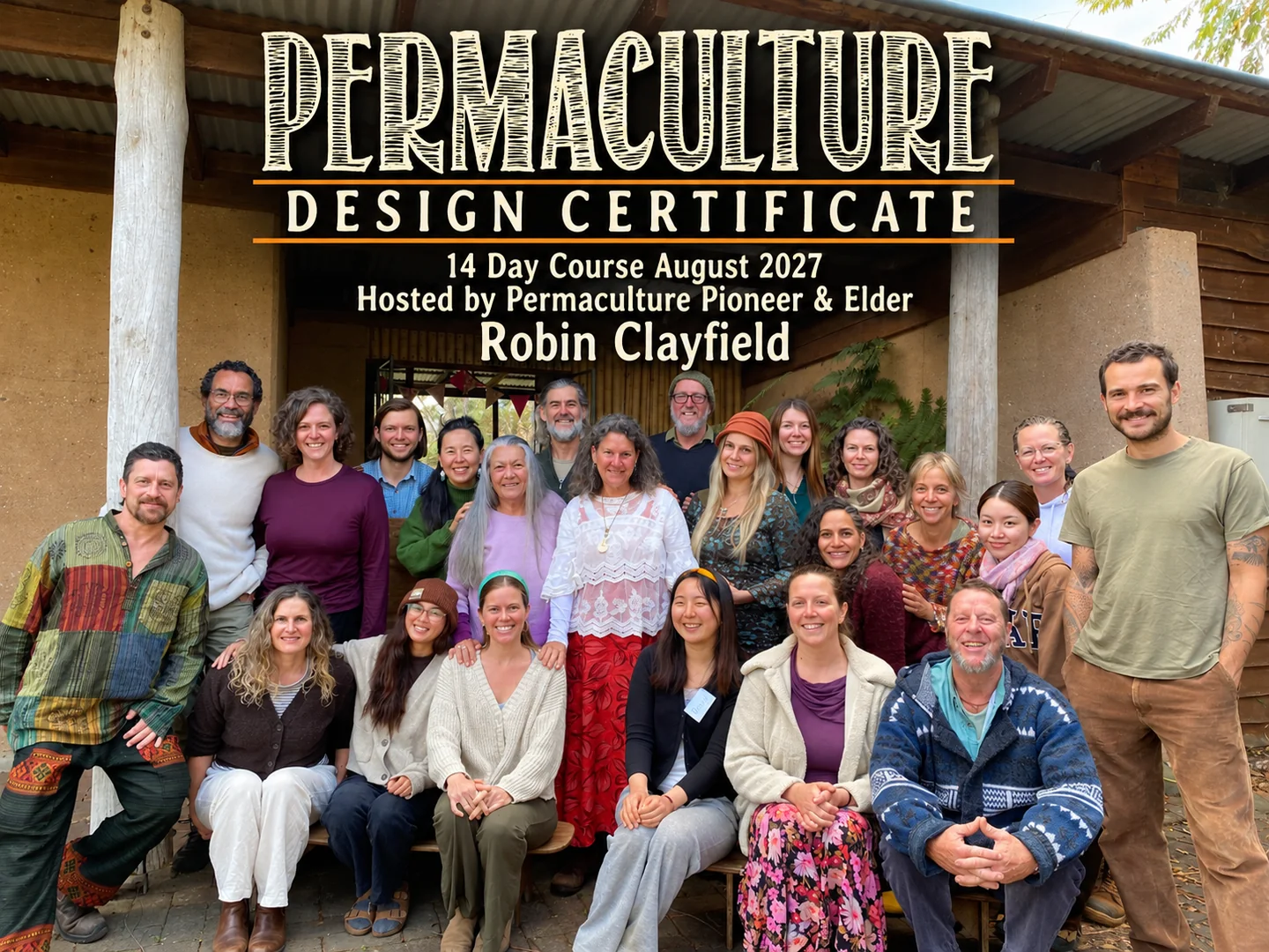 Crystal Waters Permaculture Design Certificate Course, August 2027, hosted by Robin Clayfield